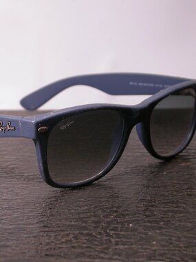 Ray Ban New Wayfarer Blue Rubber Sporty Sunglasses Made in ITALY